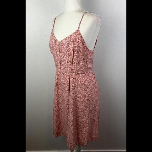 GAP Pink Peach White Floral Sundress Spaghetti Strap Sz 8 Fit n Flare - Picture 3 of 11
